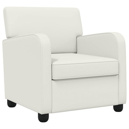 vidaXL Armchair White Faux Leather