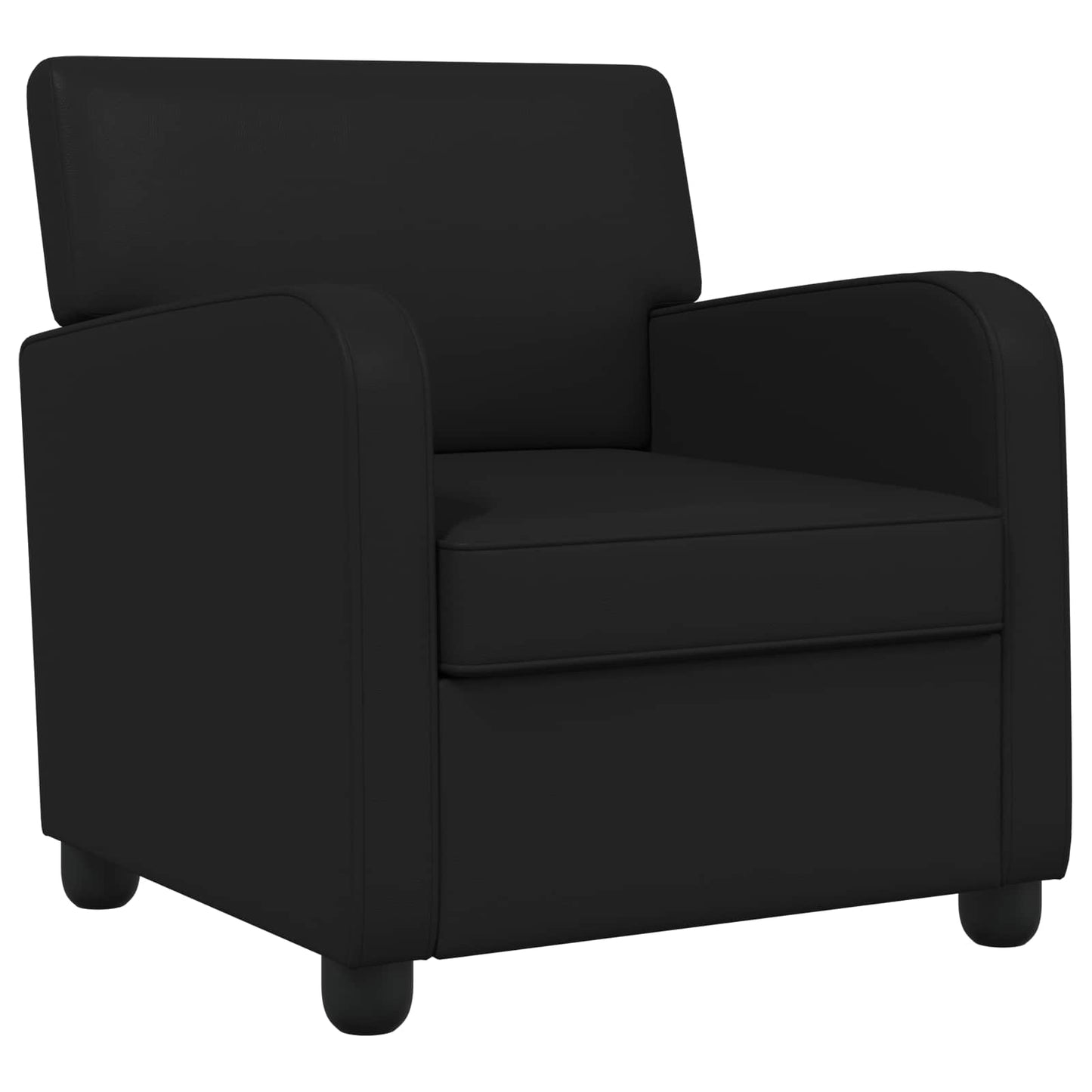 vidaXL Armchair Shiny Black Faux Leather