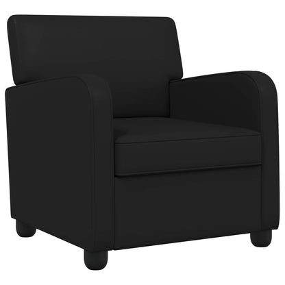 vidaXL Armchair Shiny Black Faux Leather