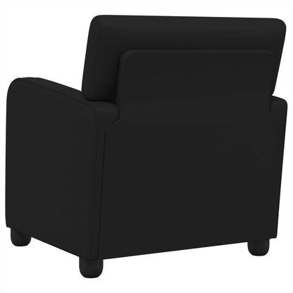 vidaXL Armchair Shiny Black Faux Leather