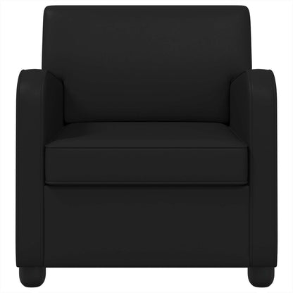 vidaXL Armchair Shiny Black Faux Leather