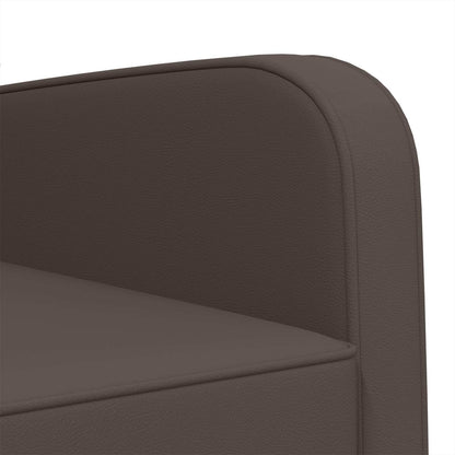 vidaXL Armchair Shiny Brown Faux Leather