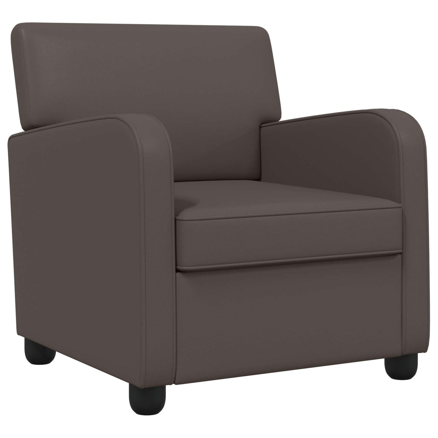 vidaXL Armchair Shiny Brown Faux Leather