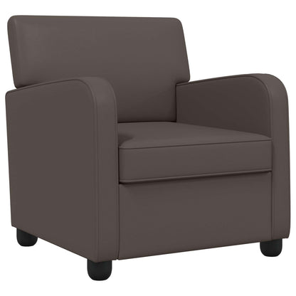 vidaXL Armchair Shiny Brown Faux Leather
