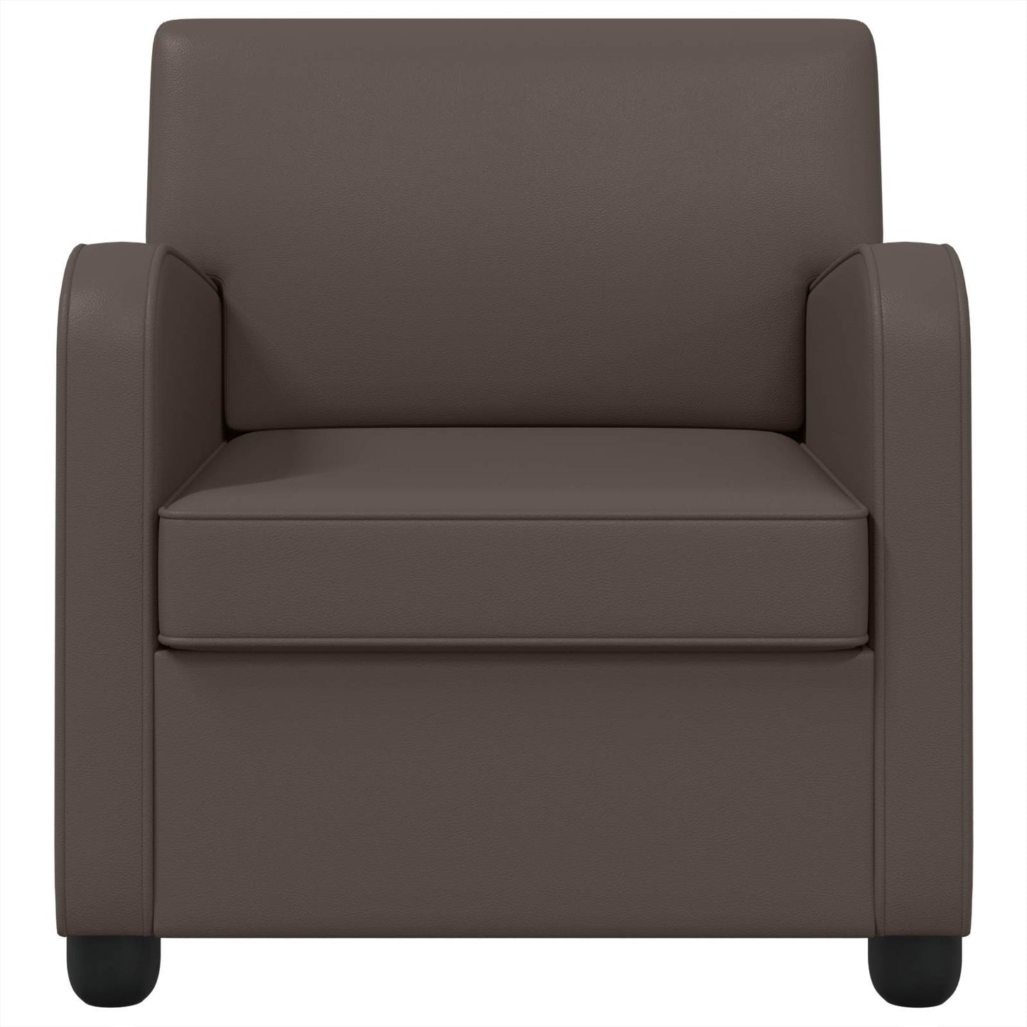 vidaXL Armchair Shiny Brown Faux Leather