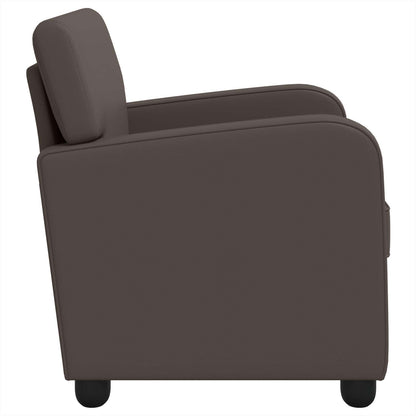 vidaXL Armchair Shiny Brown Faux Leather
