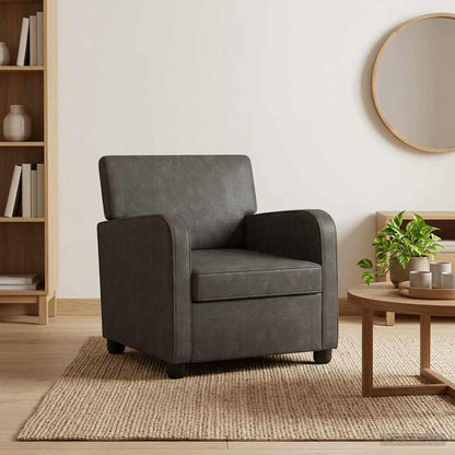 vidaXL Armchair Antique Black Faux Leather