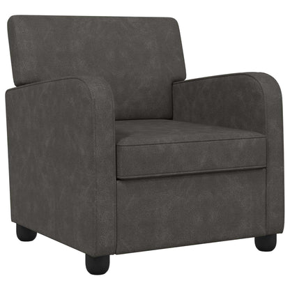 vidaXL Armchair Antique Black Faux Leather