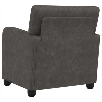 vidaXL Armchair Antique Black Faux Leather