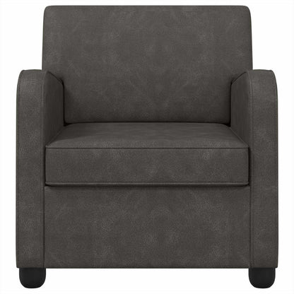 vidaXL Armchair Antique Black Faux Leather