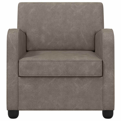 vidaXL Armchair Antique Grey Faux Leather