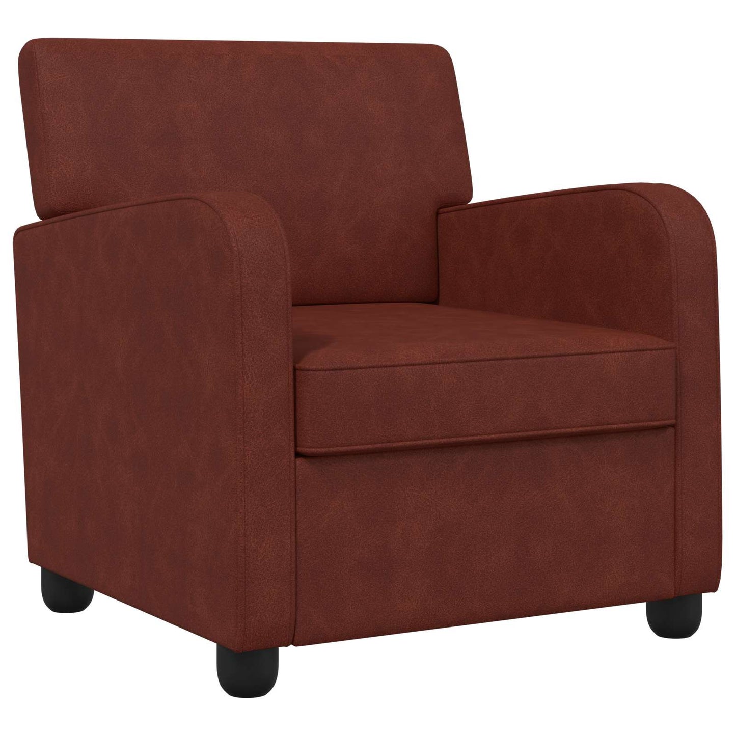 vidaXL Armchair Antique Shiny Brown Faux Leather