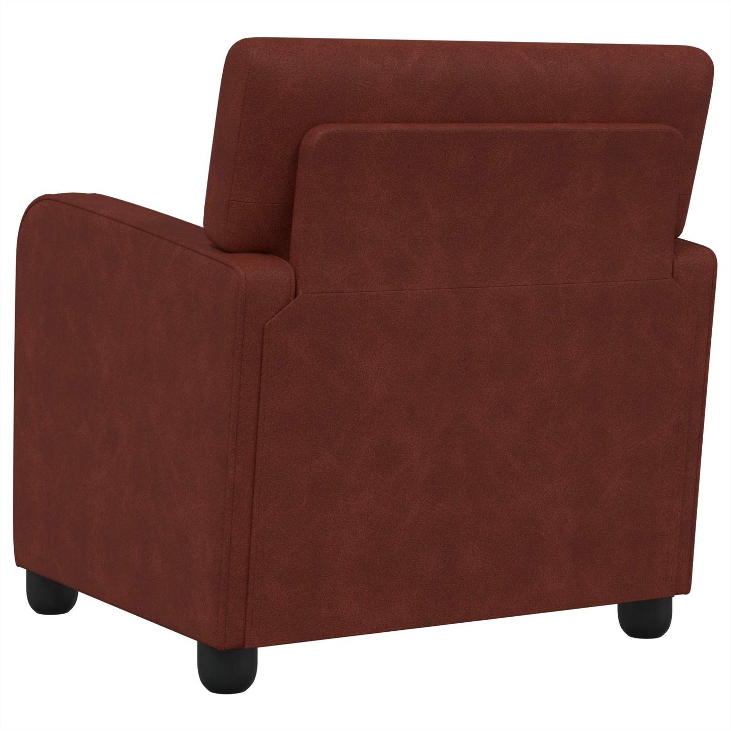 vidaXL Armchair Antique Shiny Brown Faux Leather