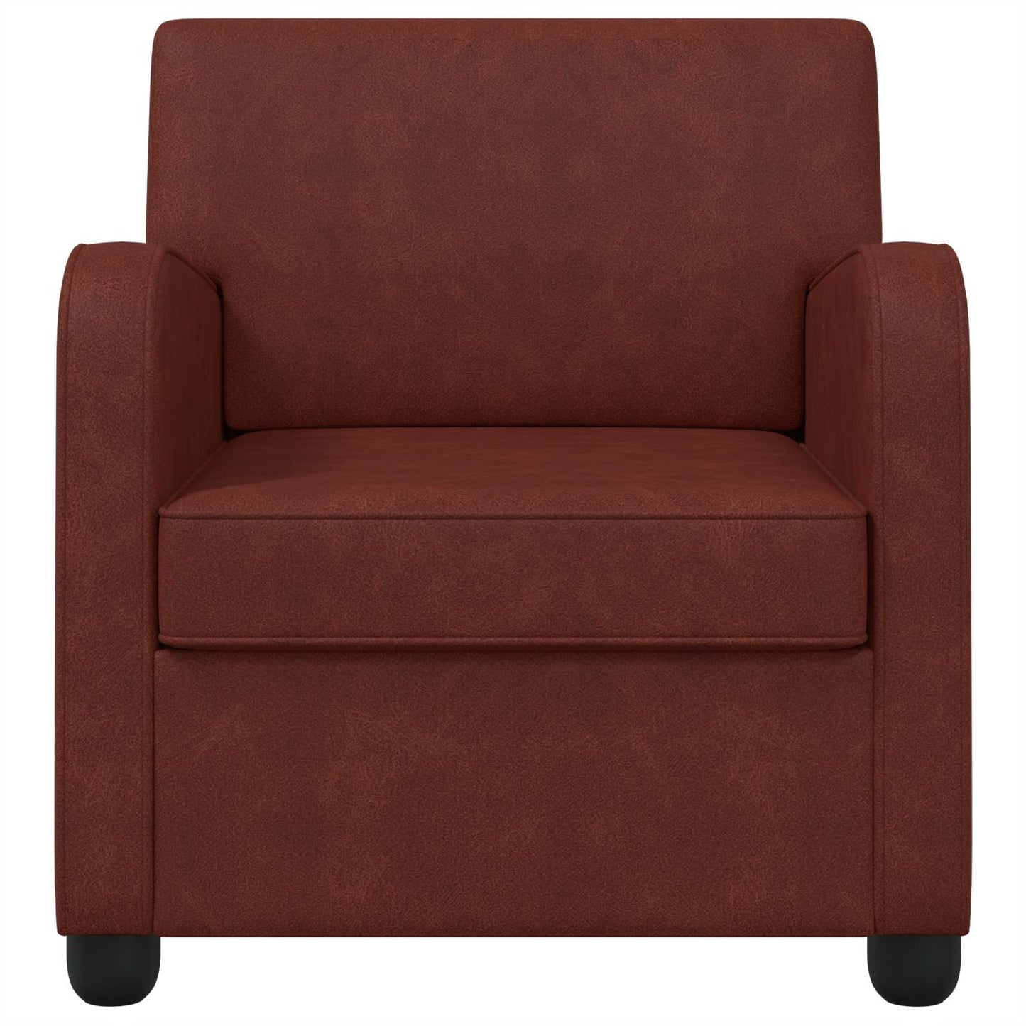 vidaXL Armchair Antique Shiny Brown Faux Leather