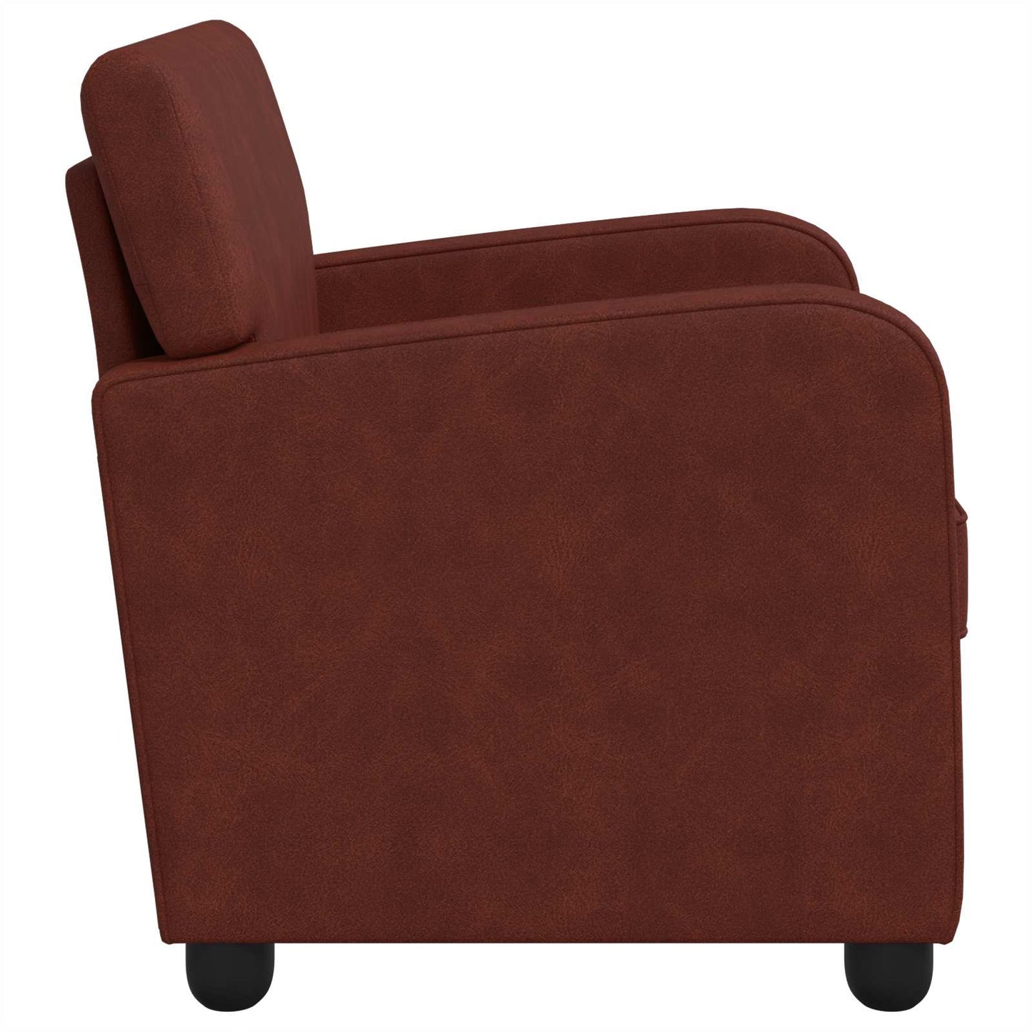vidaXL Armchair Antique Shiny Brown Faux Leather