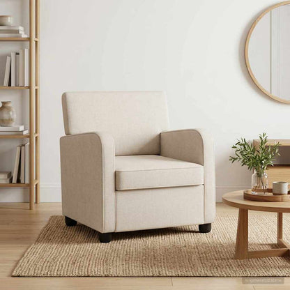vidaXL Armchair Cream Chenille