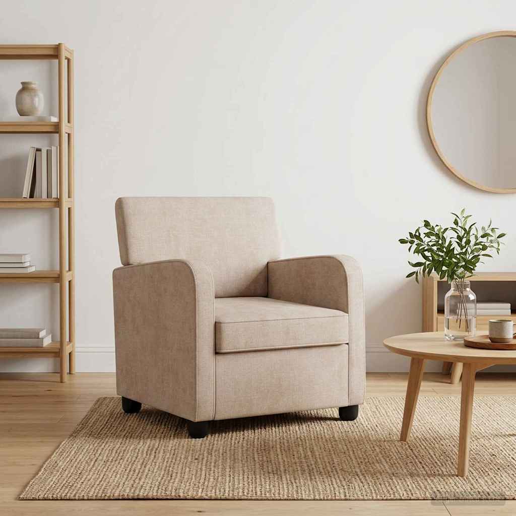 vidaXL Armchair Beige Chenille