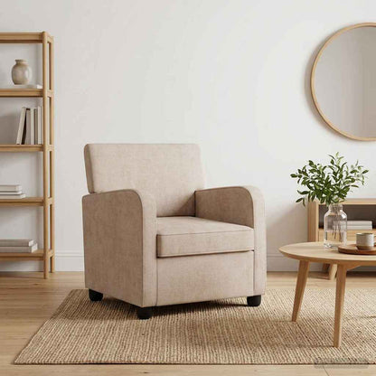 vidaXL Armchair Beige Chenille