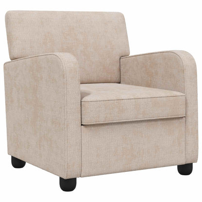 vidaXL Armchair Beige Chenille