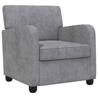 vidaXL Armchair Light Grey Chenille