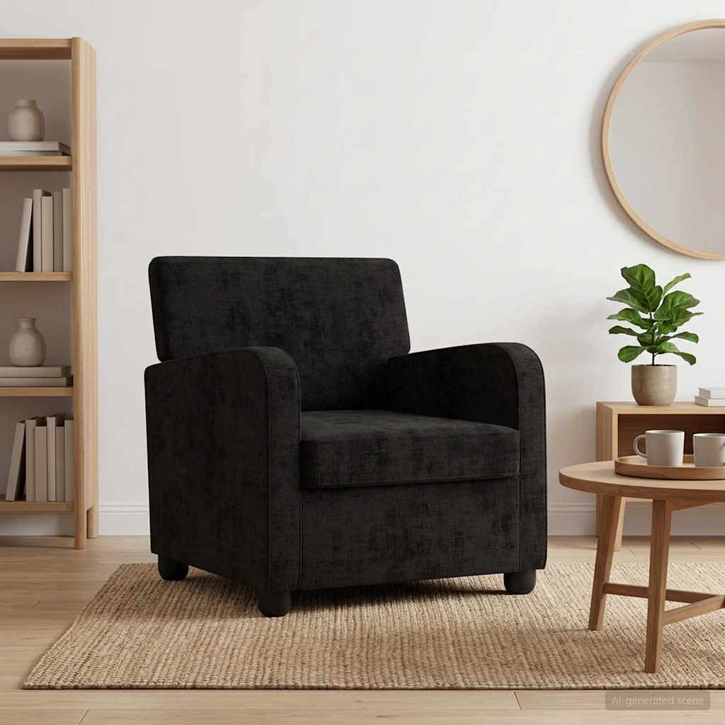 vidaXL Armchair Black Chenille
