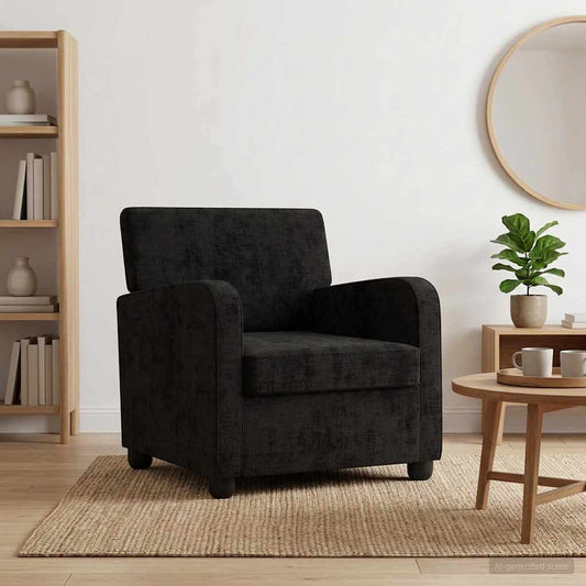 vidaXL Armchair Black Chenille