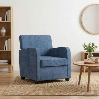 vidaXL Armchair Blue Chenille