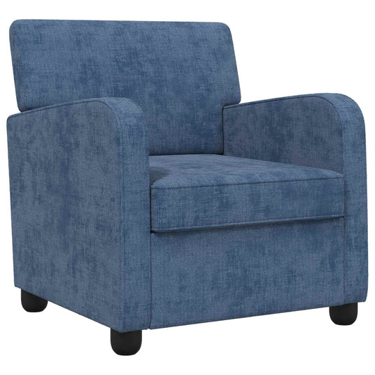 vidaXL Armchair Blue Chenille
