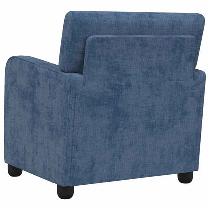 vidaXL Armchair Blue Chenille