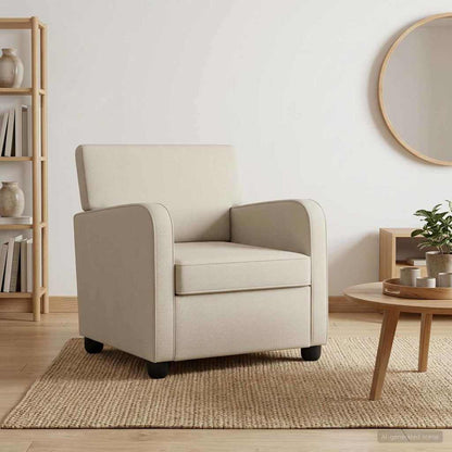 vidaXL Armchair Oatmeal Velvet
