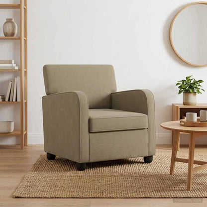 vidaXL Armchair Khaki Velvet