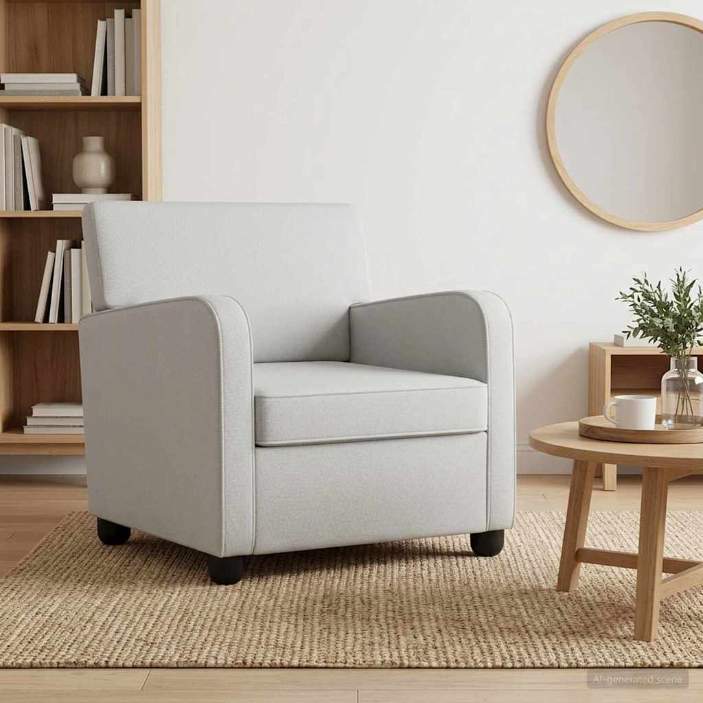 vidaXL Armchair Light Grey Velvet