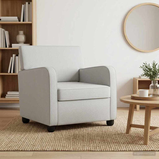 vidaXL Armchair Light Grey Velvet