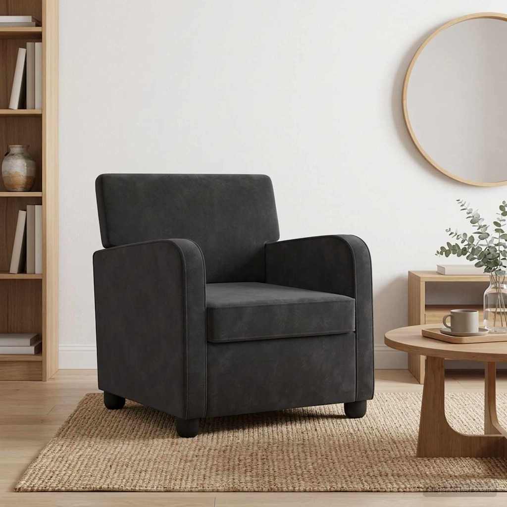 vidaXL Armchair Black Velvet