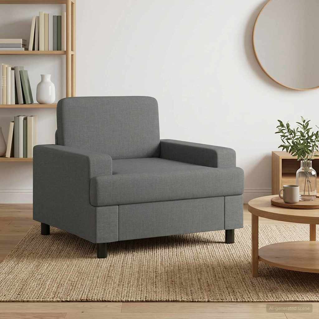 vidaXL Armchair Dark Grey Fabric