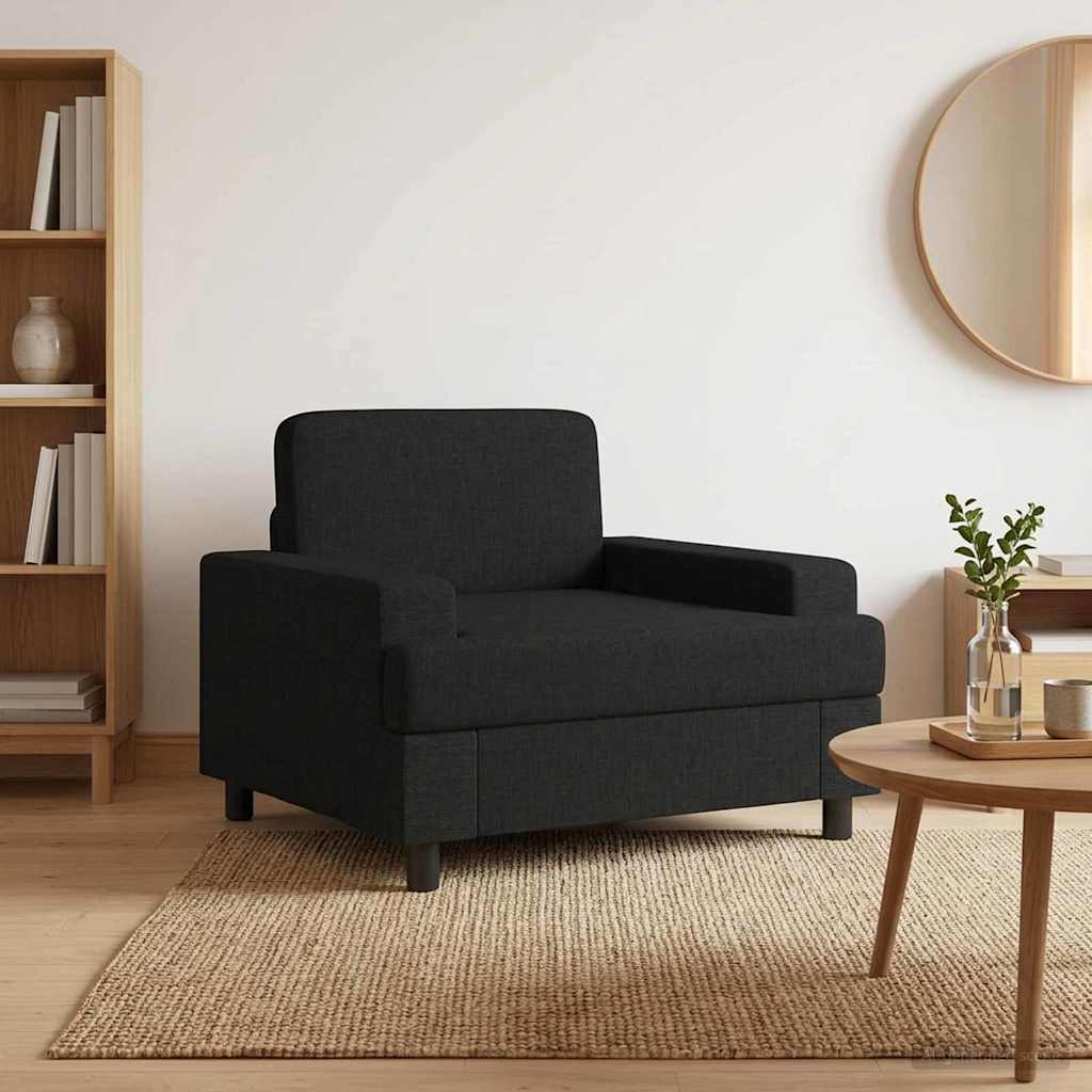 vidaXL Armchair Black Fabric