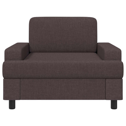 vidaXL Armchair Dark Brown Fabric
