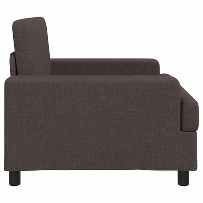 vidaXL Armchair Dark Brown Fabric
