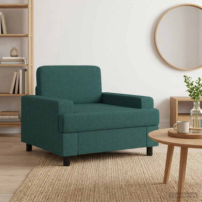 vidaXL Armchair Dark Green Fabric