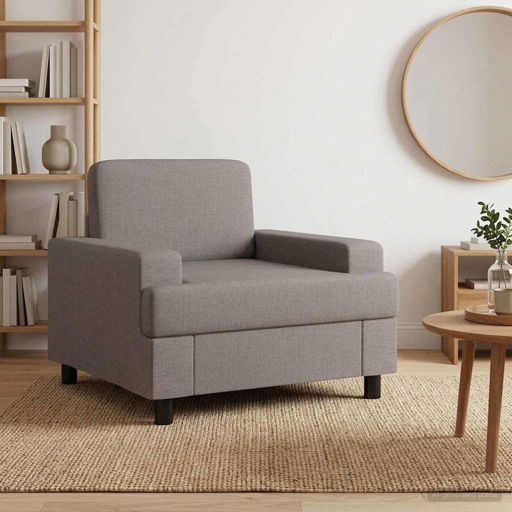 vidaXL Armchair Taupe Fabric