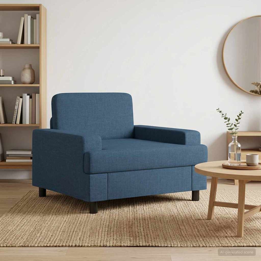 vidaXL Armchair Blue Fabric