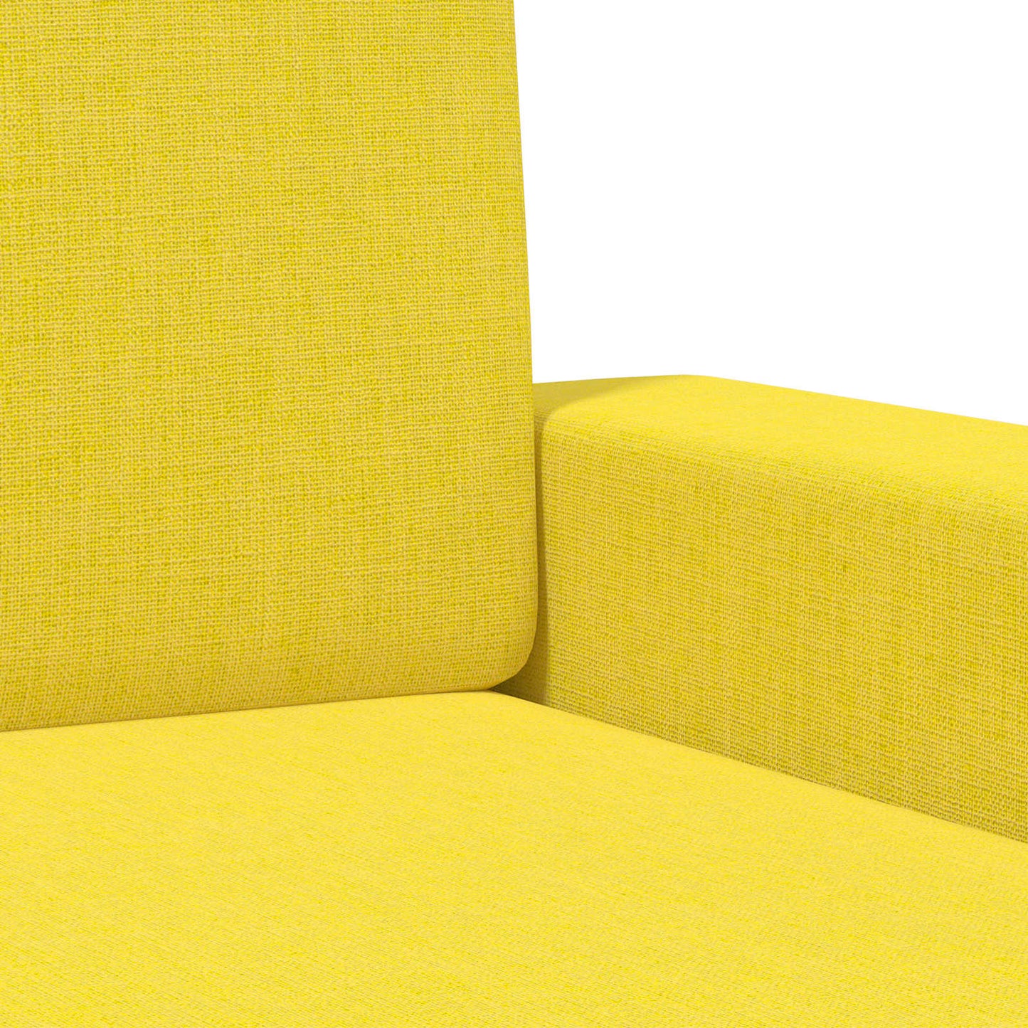 vidaXL Armchair Light Yellow Fabric