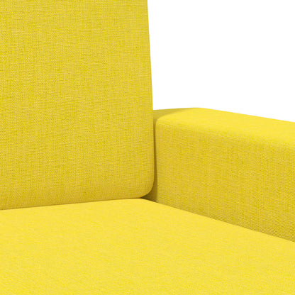 vidaXL Armchair Light Yellow Fabric