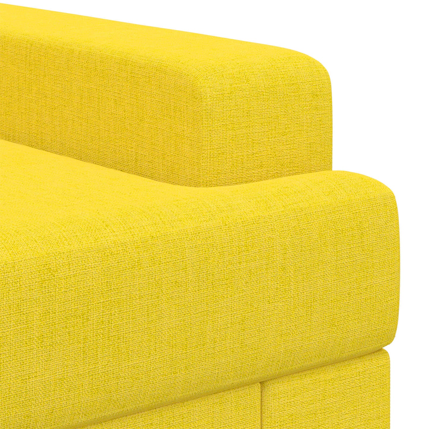 vidaXL Armchair Light Yellow Fabric