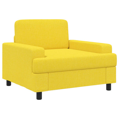 vidaXL Armchair Light Yellow Fabric