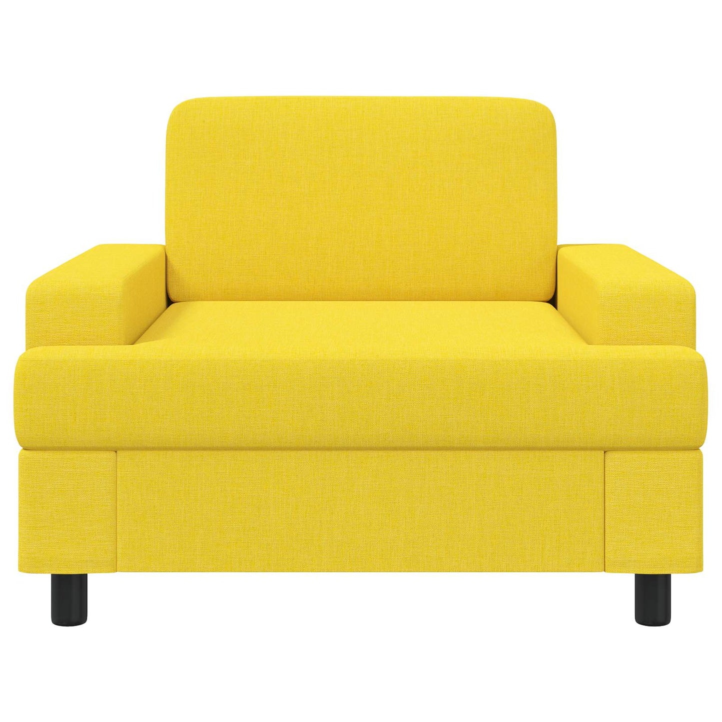 vidaXL Armchair Light Yellow Fabric