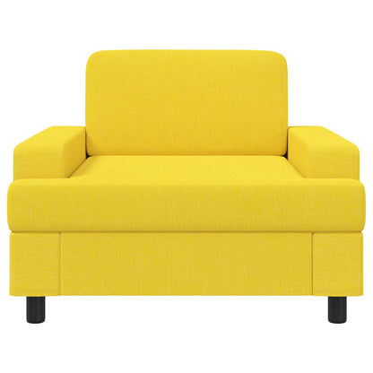 vidaXL Armchair Light Yellow Fabric