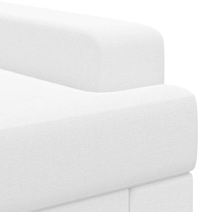 vidaXL Armchair White Fabric
