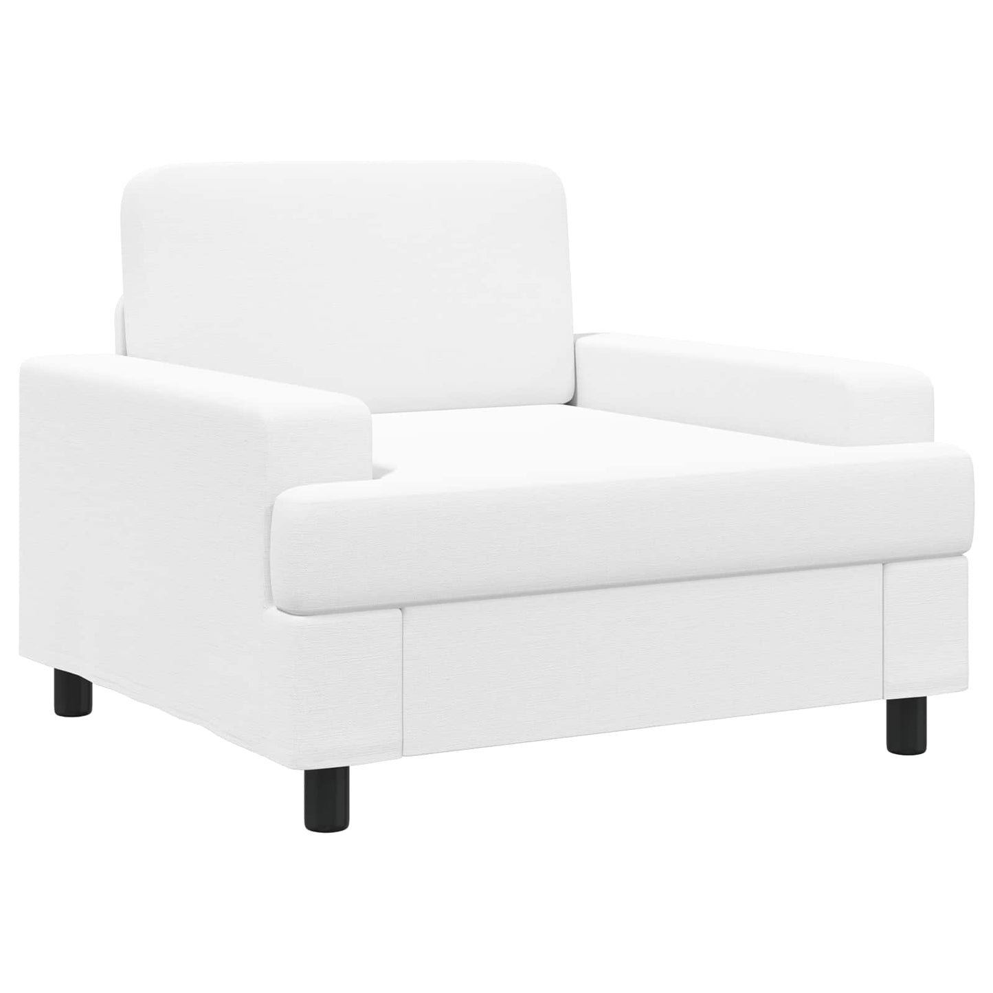 vidaXL Armchair White Fabric