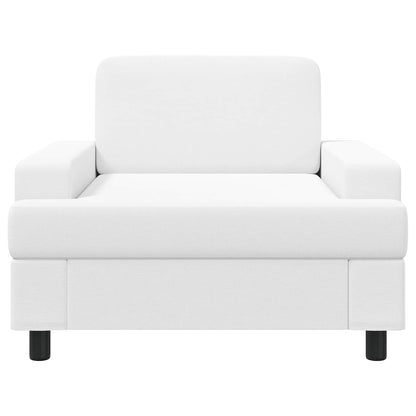 vidaXL Armchair White Fabric